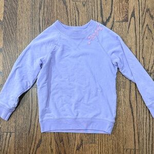 SUZIE Kids Primary Lavender Long-Sleeve Sweatshirt with Suzie  Embroidery